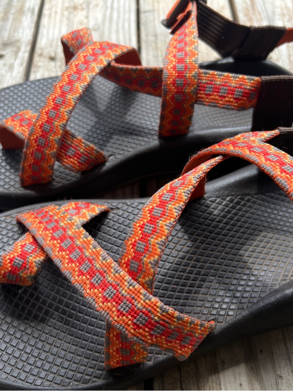 CHACO Classic Hiking Sandals Aztec Orange Women's Size 10 sandals - Picture 3 of 7
